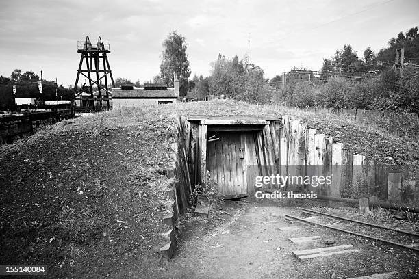 coal mine entrance - mine shaft stock pictures, royalty-free photos & images