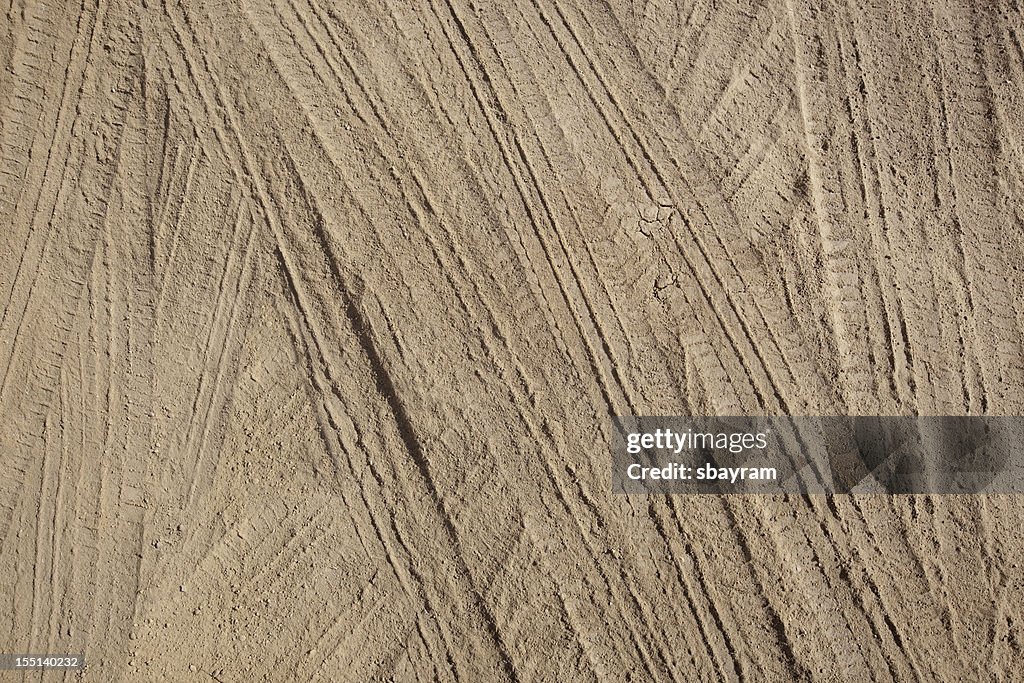 Tire Tracks in Dirt