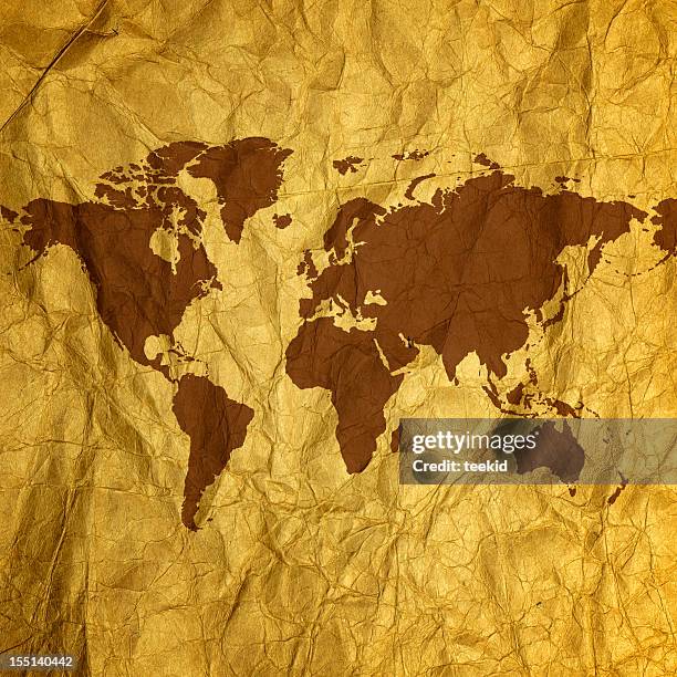 old world map - latitude stockfoto's en -beelden