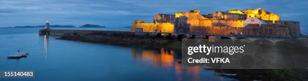 castle cornet, st. peter port - channel islands england stock pictures, royalty-free photos & images