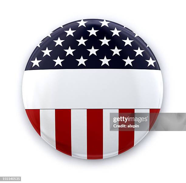 american flag round button template - campaign button stock pictures, royalty-free photos & images