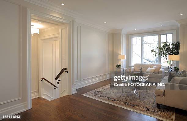 brand new north american home - wainscoting stock pictures, royalty-free photos & images