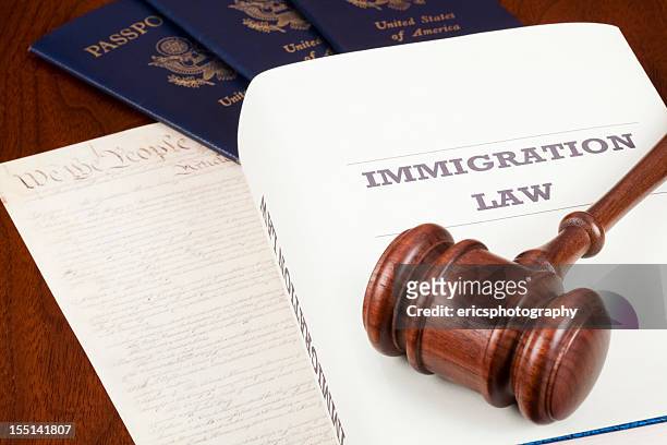 book on immigration law - emigration and immigration stock pictures, royalty-free photos & images