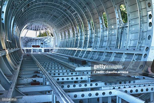 airplane part. color image - aircraft stockfoto's en -beelden