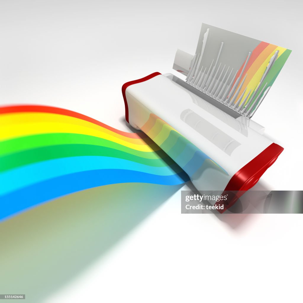 Printer Rambow Rainbow Printer High-Res Stock Photo - Getty Images