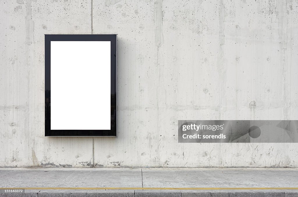 Outdoor em branco na parede.