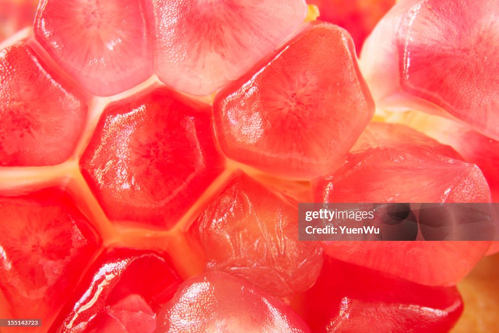 Ripe pomegranate seeds