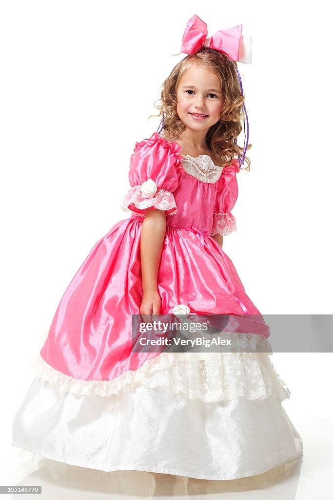 A beautiful girl dressed like a little princess