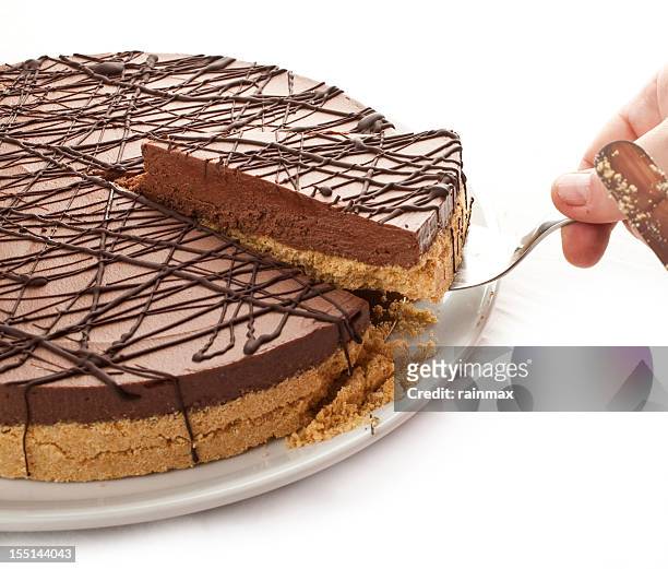 chocolate pie - chocolate pie stock pictures, royalty-free photos & images
