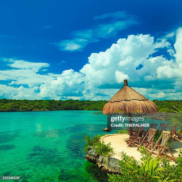 laguna en méxico - cancun fotografías e imágenes de stock