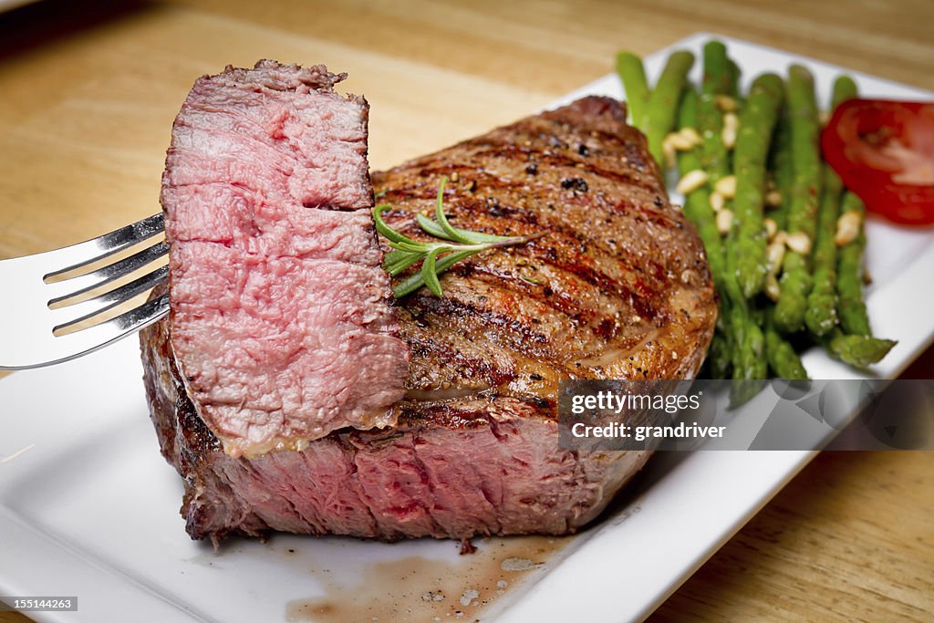 Big Rib Eye Steak With Bite Cut Out