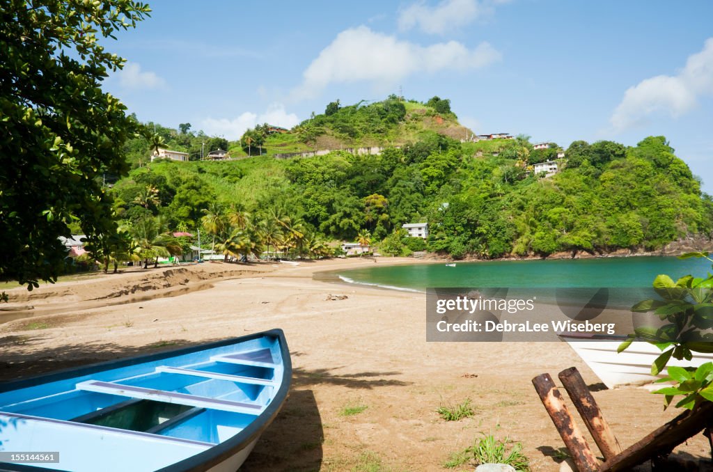 Boat on Parlatuvier Bay