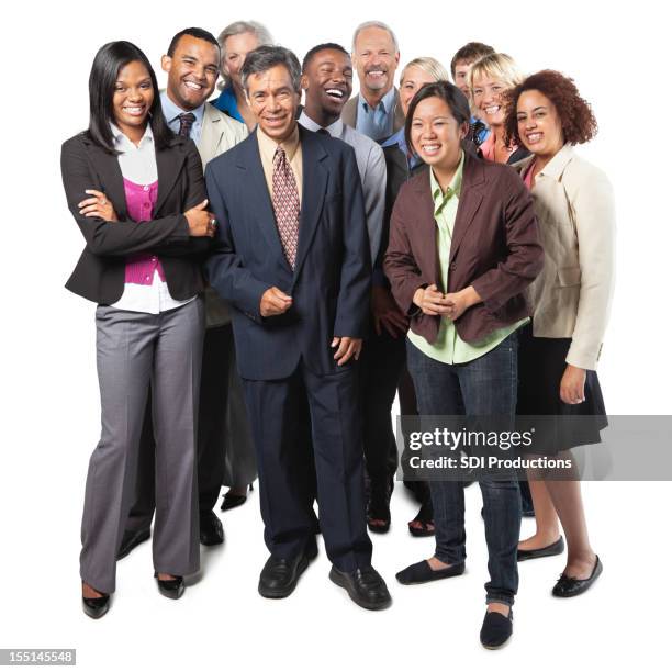 diverse group of business people, full body shot - man standing full body isolated stock pictures, royalty-free photos & images