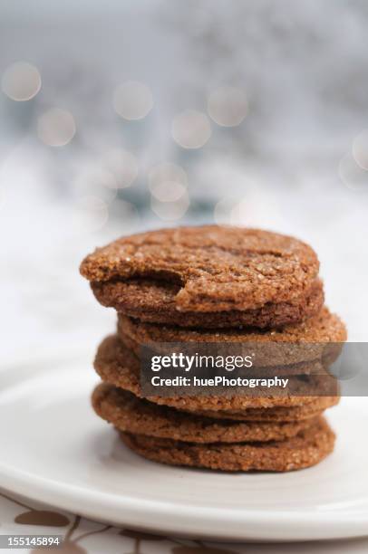 molasses cookies - ginger snap stock pictures, royalty-free photos & images