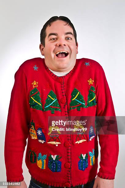 oh my i love sweaters - ugliness stock pictures, royalty-free photos & images