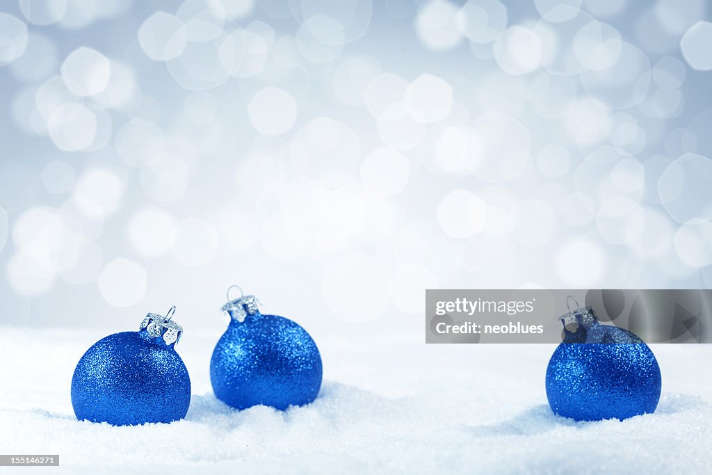 Bolas para árvore de Natal azul