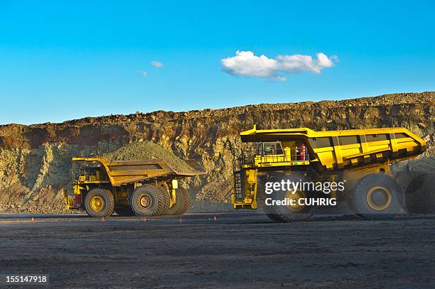 coal mining truck on haul road - coal mine stock pictures, royalty-free photos & images