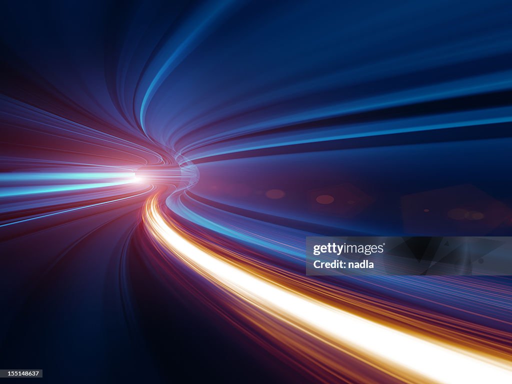 Abstrakte Geschwindigkeit Bewegung im tunnel