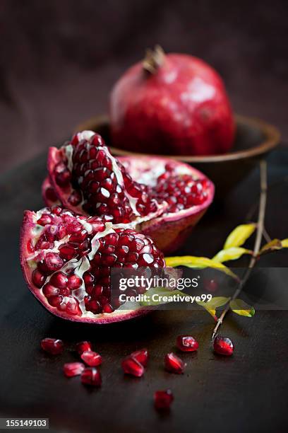 pomegranate still life - pomegranate stock pictures, royalty-free photos & images