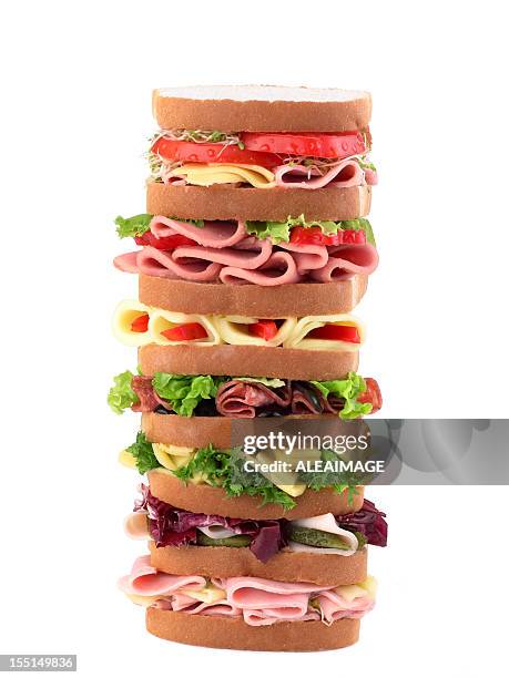 big sandwich - big sandwich stock pictures, royalty-free photos & images