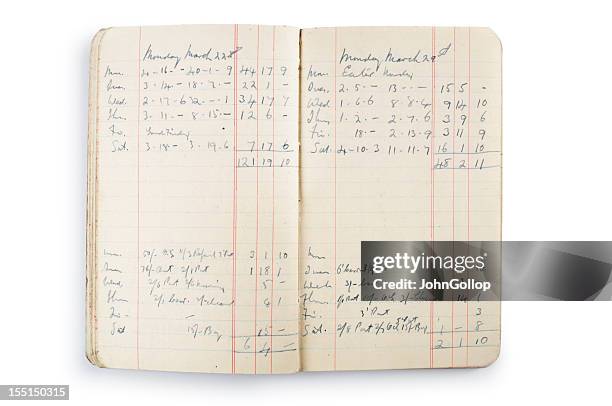 antigo livro de - livro de escrituração imagens e fotografias de stock