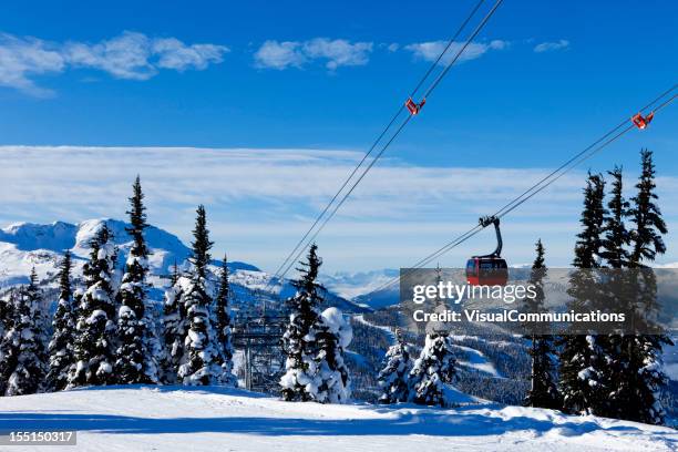 whistler ski resort. - british columbia winter stock pictures, royalty-free photos & images