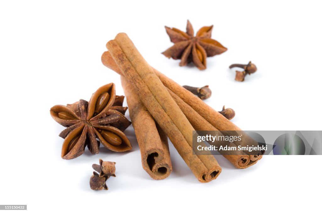 Cinnamon, anise and cloves