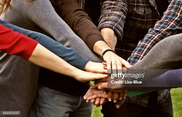 Hand Stack Pictures Stacked Hands Volunteers Photos and Premium High Res Pictures - Getty ...
