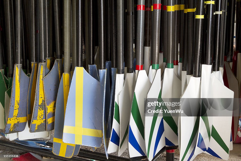 Mini Rowing Oars Rowing Oars High-Res Stock Photo - Getty Images