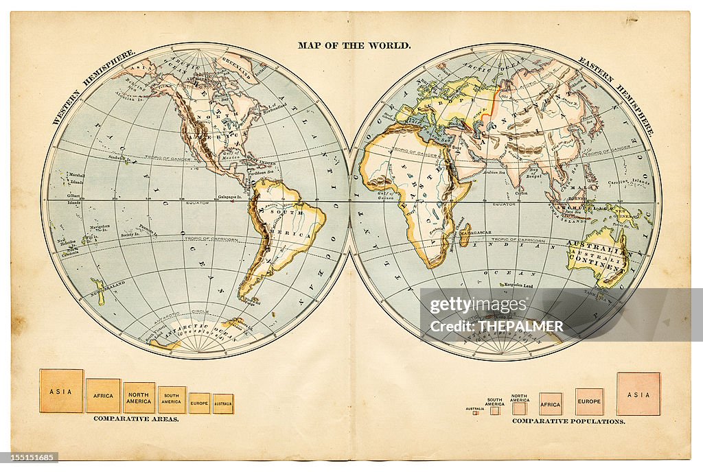 The world in hemispheres 1883