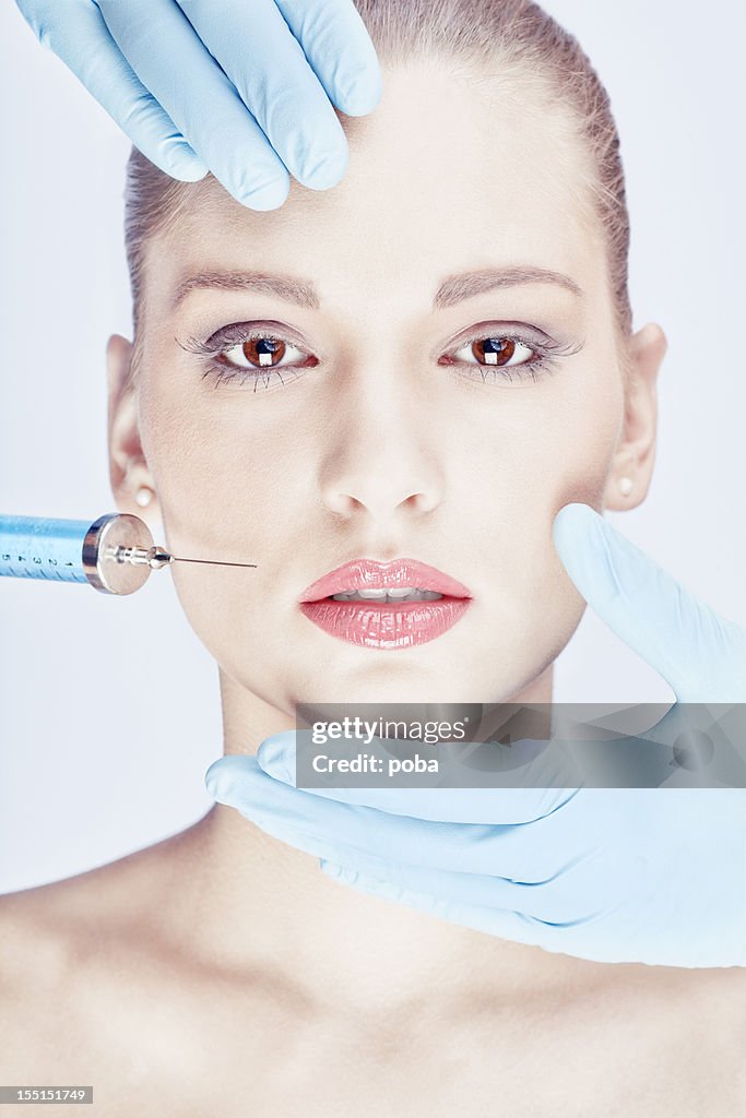 Botox is injected  with help  professional practitioners