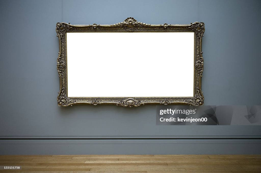 Empty frame on wall