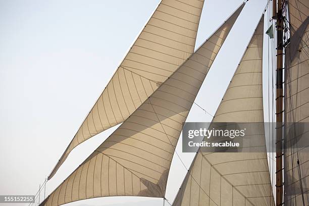 classic sails - jib stock pictures, royalty-free photos & images