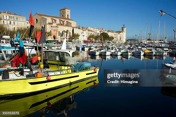 ciotat harbour. france - la ciotat stock pictures, royalty-free photos & images