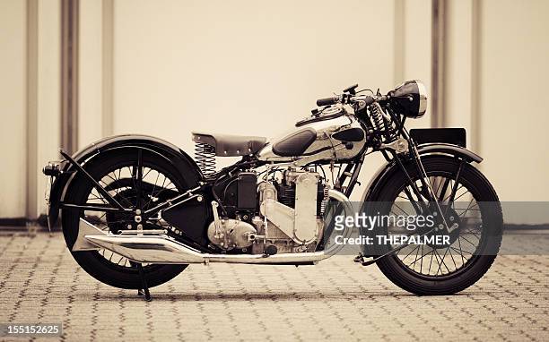vintage british motorcycle - bike vintage stock pictures, royalty-free photos & images