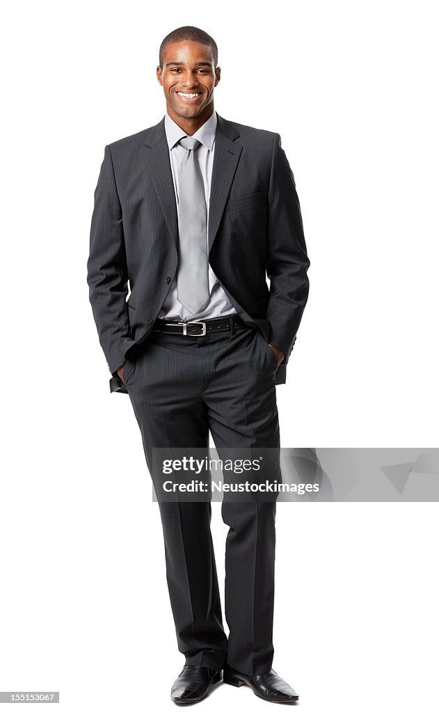 Foto Vertical de um homem com um fundo branco