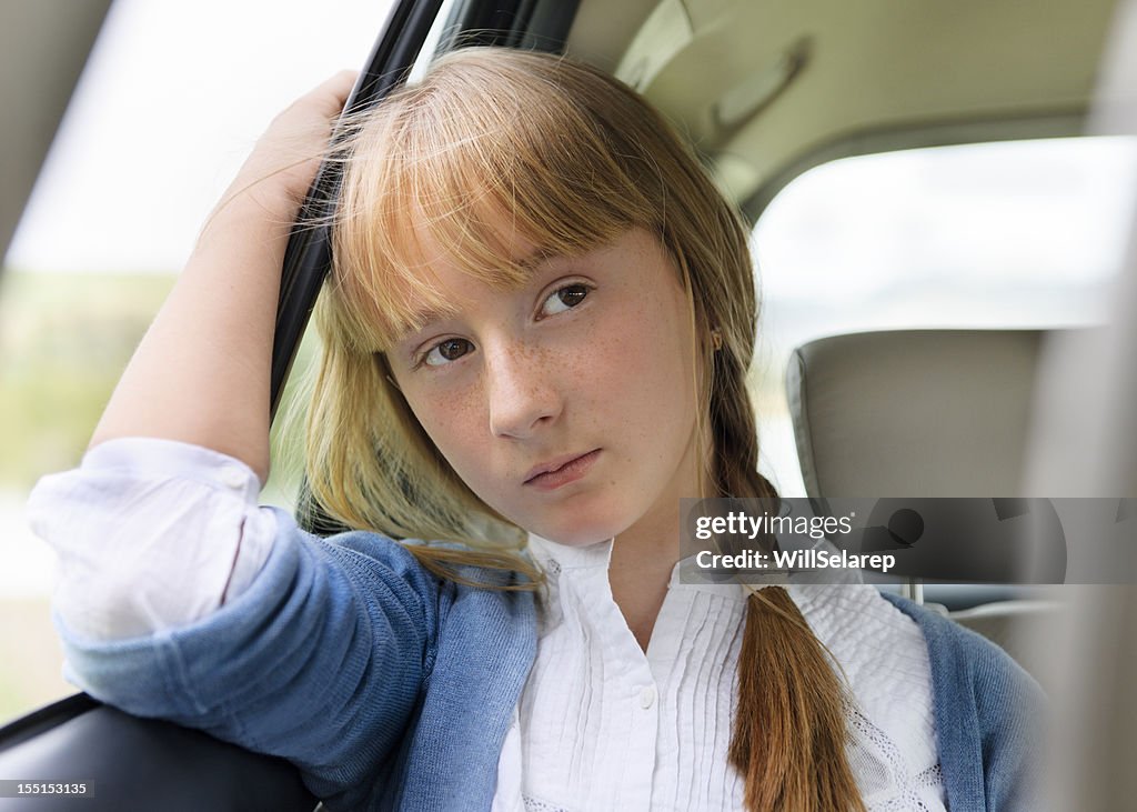 Girl on a road trip