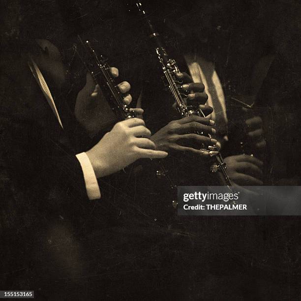 clarinet players performing - wind instrument stock pictures, royalty-free photos & images