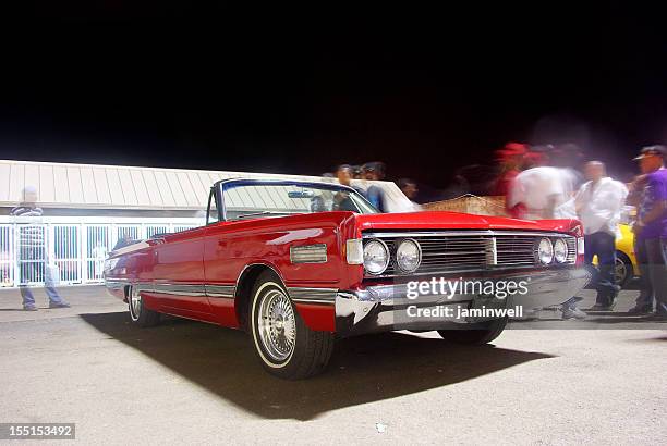 classic red convertible - car exhibition stock pictures, royalty-free photos & images