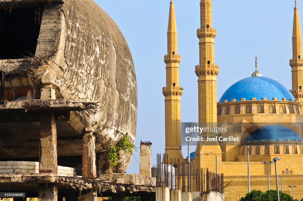 Landmark buildings in Beirut, Lebanon