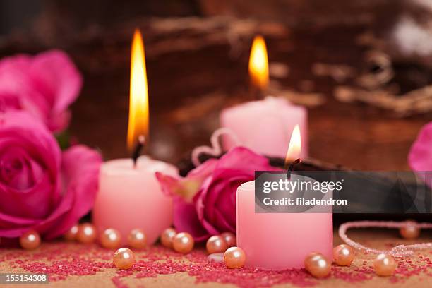 candles decoration - scented candle stock pictures, royalty-free photos & images