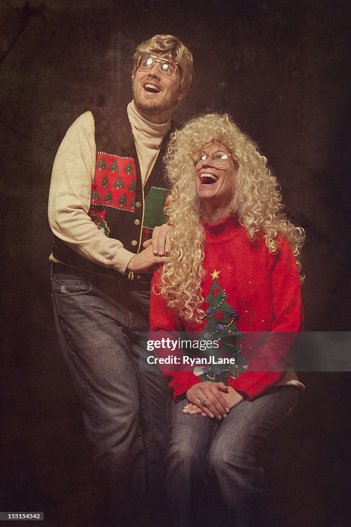 Emulated Vintage Christmas Portrait Photograph