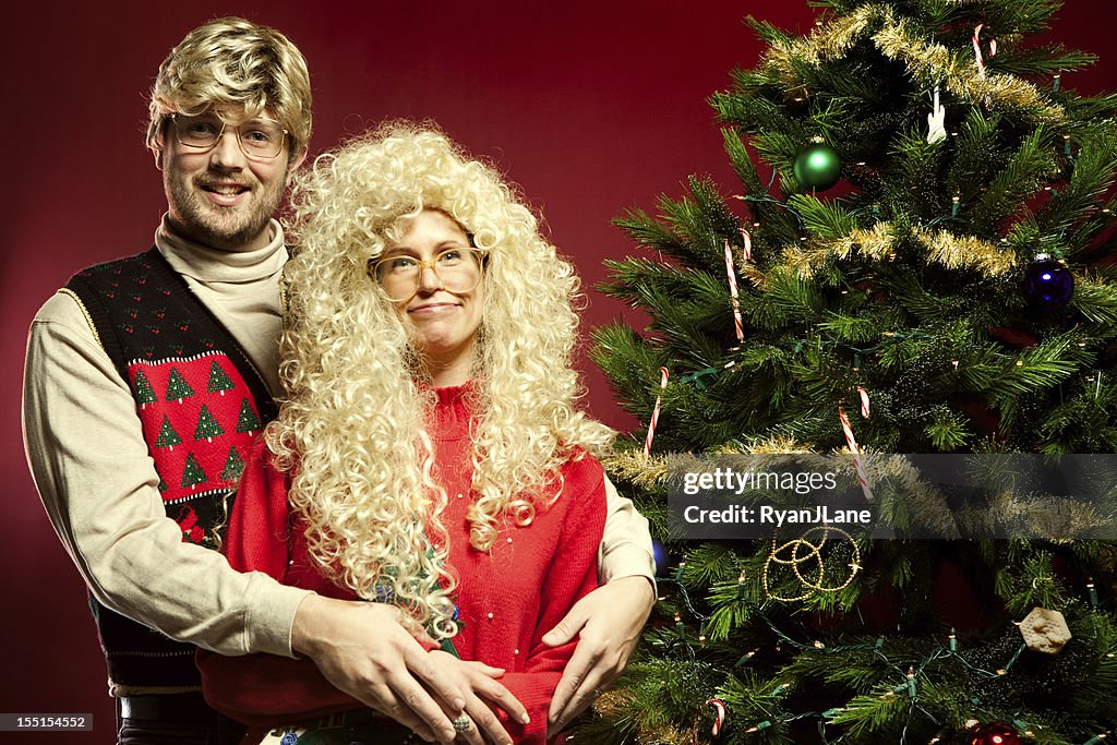 Christmas Sweater Eighties Couple