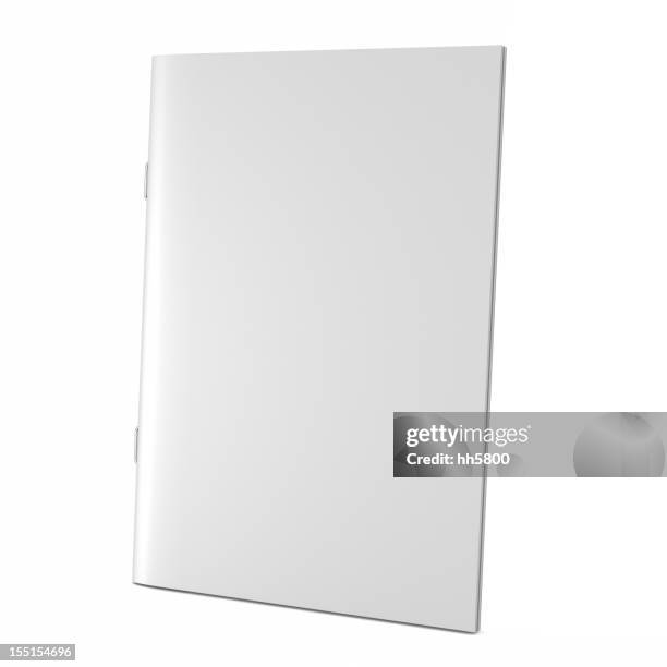 a blank white book cover on white - binder cover design stock pictures, royalty-free photos & images