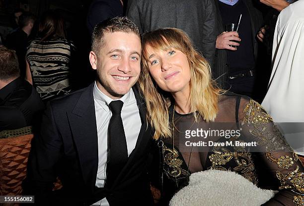 Tyrone Wood and guest celebrate at the Party After The Barclaycard Mercury Prize At The Box Soho on November 1, 2012 in London, England.