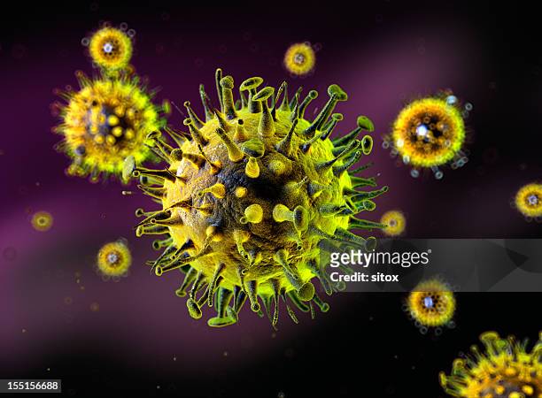simil-influenzali-virus - virus grippe foto e immagini stock
