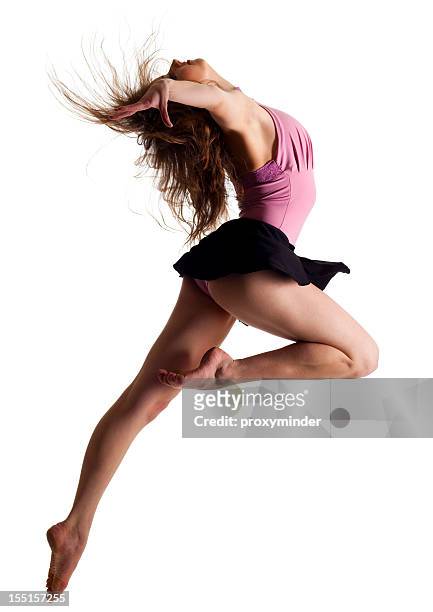 dancer on white background - acrobatics gymnastics stock pictures, royalty-free photos & images