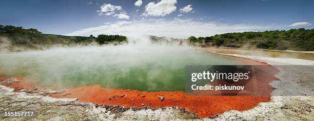 champagne pool - rotorua stock pictures, royalty-free photos & images
