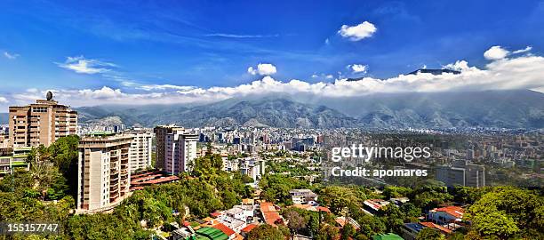 eastern caracas city aerial view at early morning - venezuela city stock pictures, royalty-free photos & images