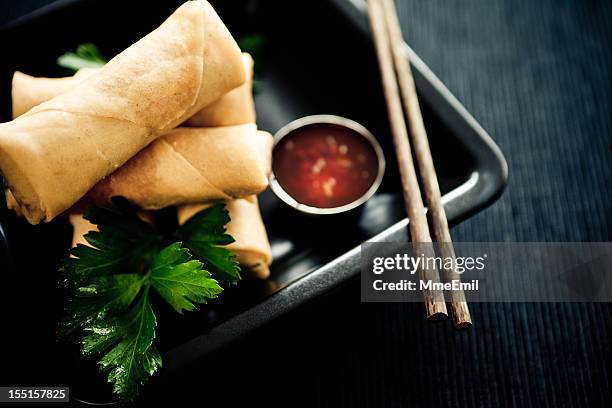 spring rolls - spring rolls stock pictures, royalty-free photos & images